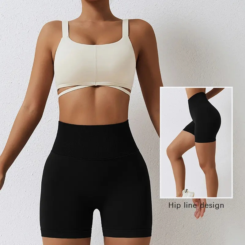 Manufacturer Wholesale Ruched Custom Gym Active Sports Wear Women Running Sweat Absorbing Short Fitness Yoga Bike Shorts