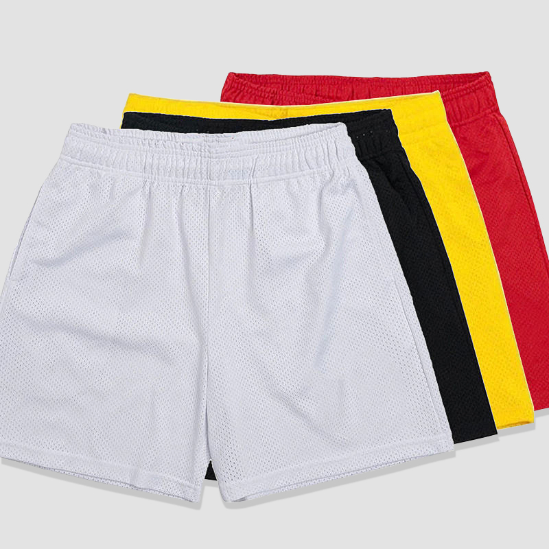 Custom Manufacturer Blank Plain Men's Gym Shorts Quick Dry Athletic Running Joggers Polyester Basketball Mesh Shorts