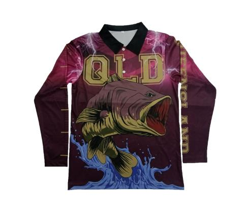 Goldleaf Wholesale Custom Logo Upf 50+ Protection Outdoor Performance 100% Polyester Fishing Shirt