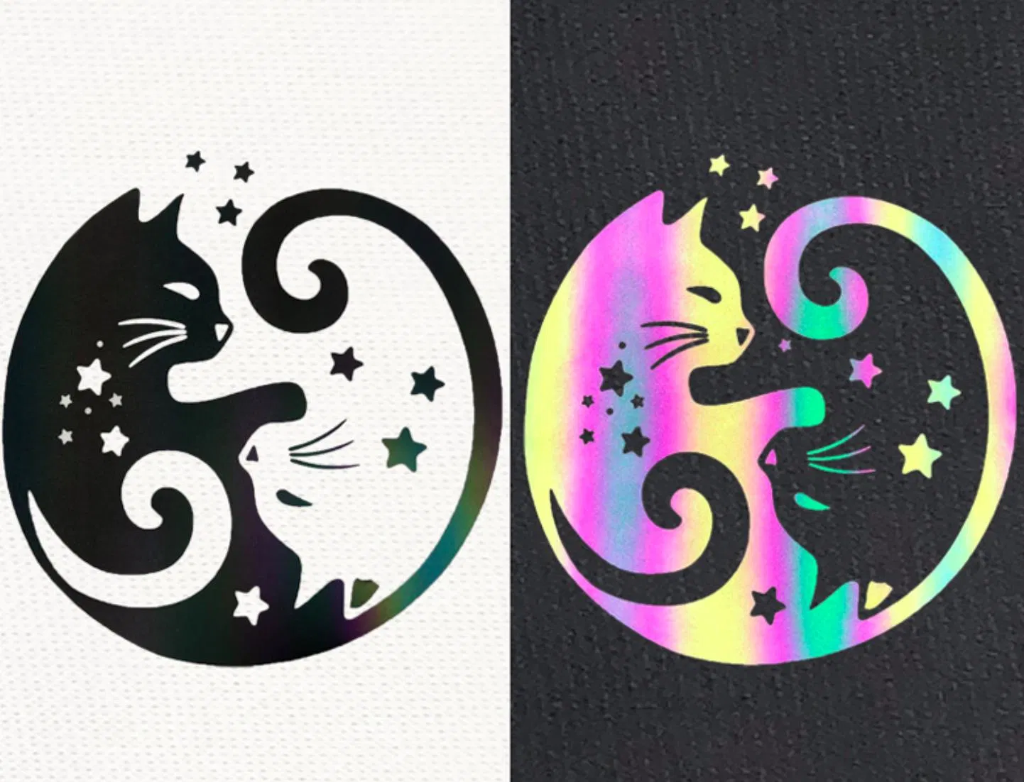 Custom Reflective Shirt Logo Iron on Screen Print Heat Transfer Sticker Wholesale Reflective Label