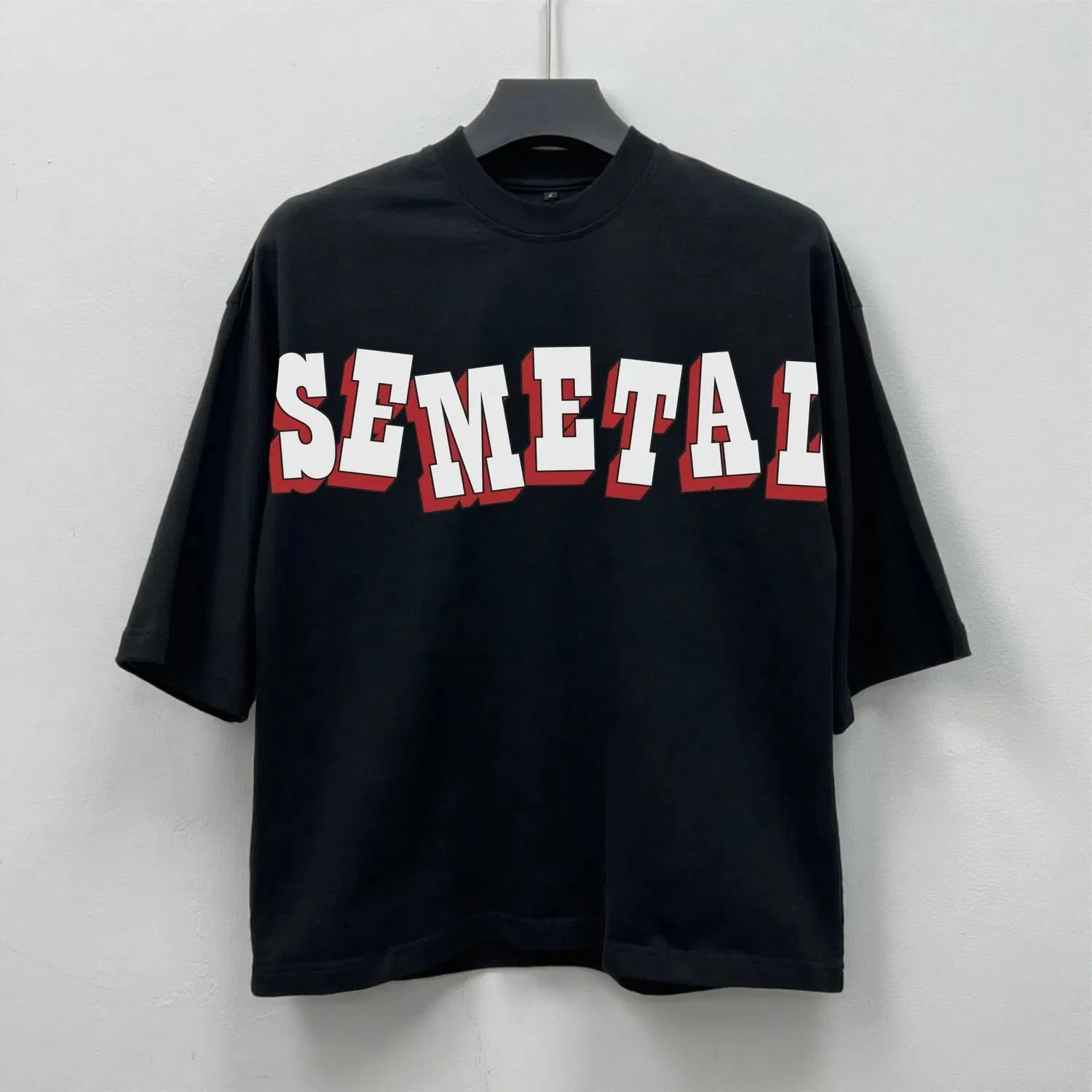 Black T Shirts Manufacturer Custom Drop Shoulder Streetwear T-Shirts Printing Designer Oversized Cotton Men Shirt