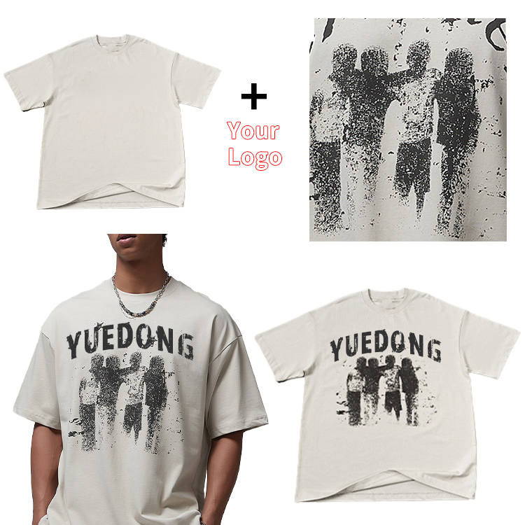 OEM Wholesale High Quality Custom Men's Tee T-Shirt Tops Clothing 100% Cotton Bulk Unisex Blank Graphic Heavyweight Dgt Printing Embroidery T Shirt