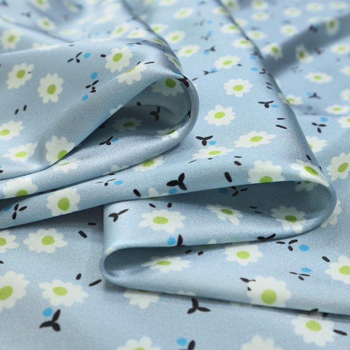 Custom Design 16mm/19mm/22mm Silk Satin 6A Stretched Digital Printing 100% Silk Fabric