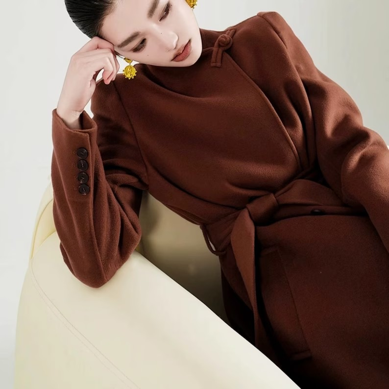 Custom Handmade Wool Cheongsam Coat for Unique Fashion Statements