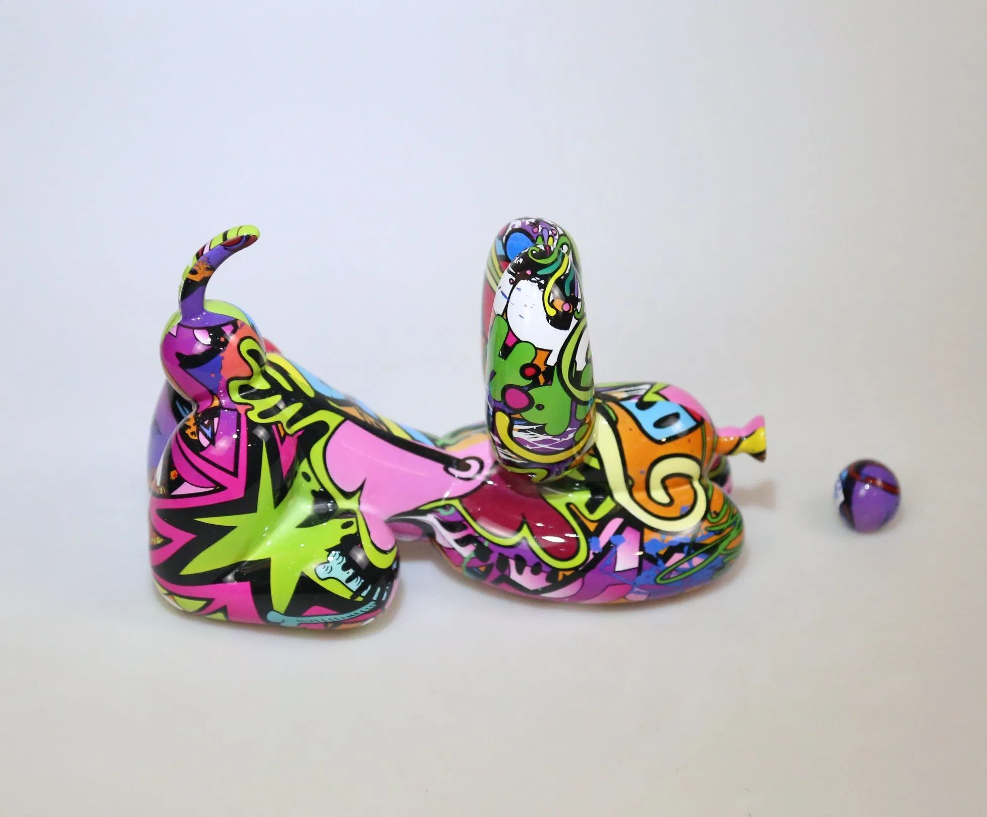 Wholesale Custom Design Chorme Finish Resin Christmas Balloon Dog Crafts