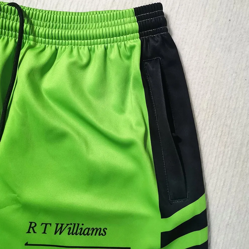 Custom Wholesale High Quality Adult Kid Polyester Spandex Quick Dry Australia Country Farm Hunting Fishing Outdoor Zipper Zip Pocket Rugby Football Footy Shorts