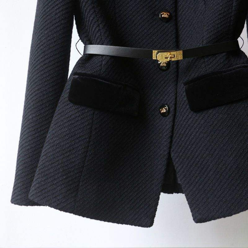 Custom-Made Wholesale Women's Stand-up Collar Coats, New Spring Fashion Long-Length Waist-Cinched Women's Coats Clothing