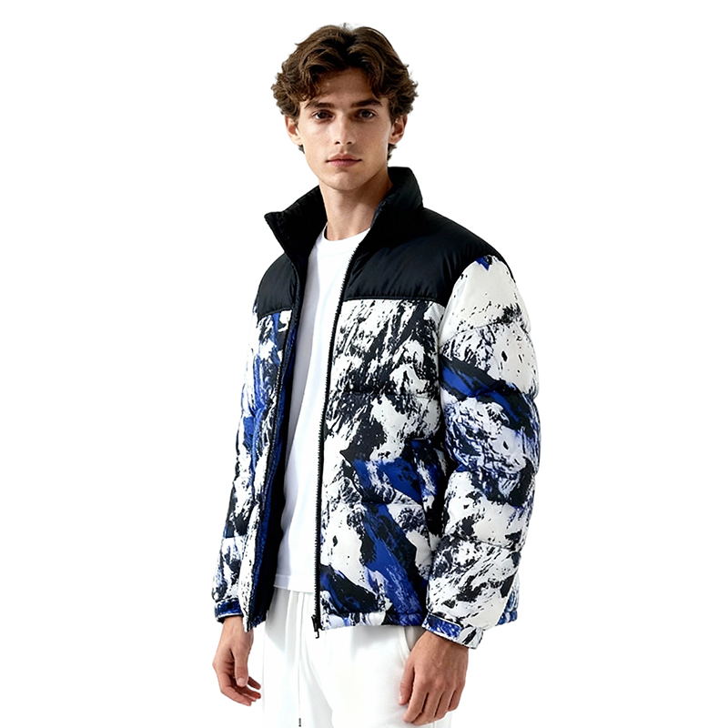 Custom Men Printed Winter Warm Cotton Jacket Wholesale Coat Manufacturer