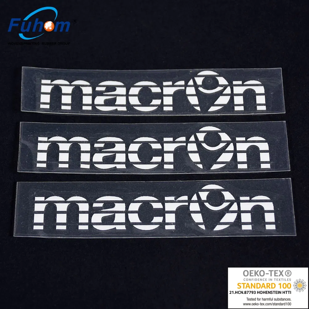 Custom 3D Heat Transfer Printing Raised Rubber Silicone Logo for Clothing Jackets