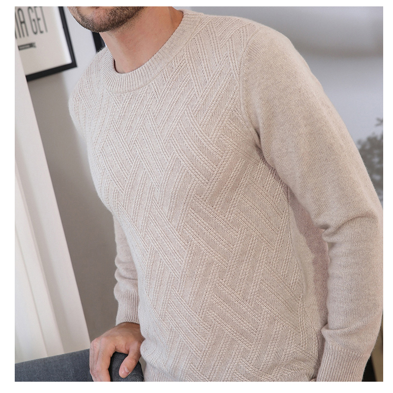Hot Selling 100% Cashmere Sweater Cashmere Wool Blended Crew Neck Custom Sweater