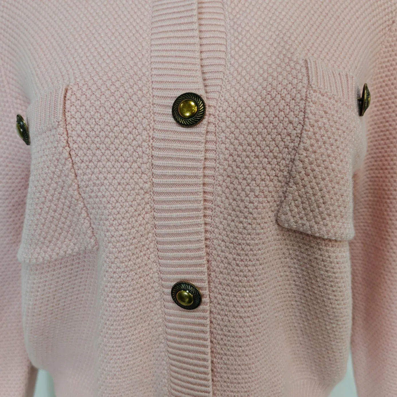 New Ruffles Button Jumper Crop Top Long Sleeve Wool Cashmere Sweater Women Custom Knit Cardigan