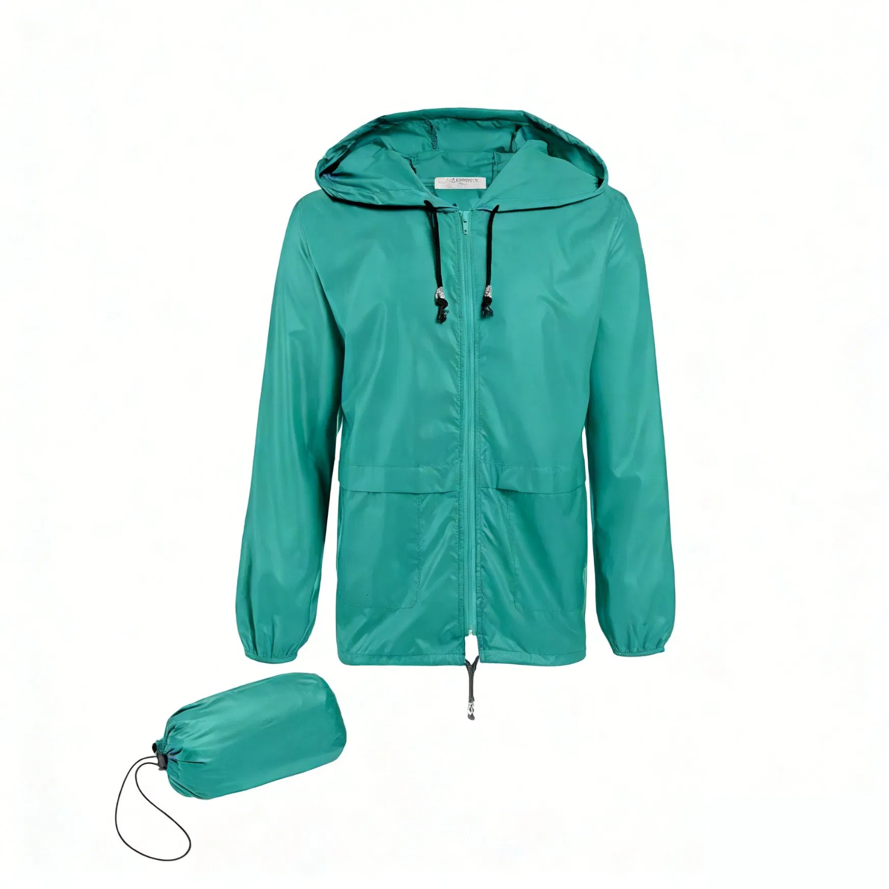 Custom Men's Packable Rain Sports Jacket Lightweight Waterproof Raincoat with Hood Outdoor Rain Gear Travel Hiking Cycling