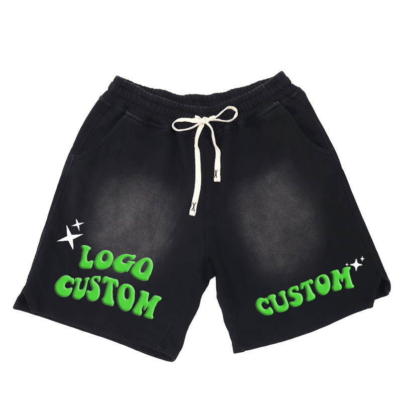 OEM Graphic Casual Sun Fade Vintage Summer Custom Plus Size Men′ S Sweat Manufacturer French Terry Acid Stone Cotton Wash Shorts