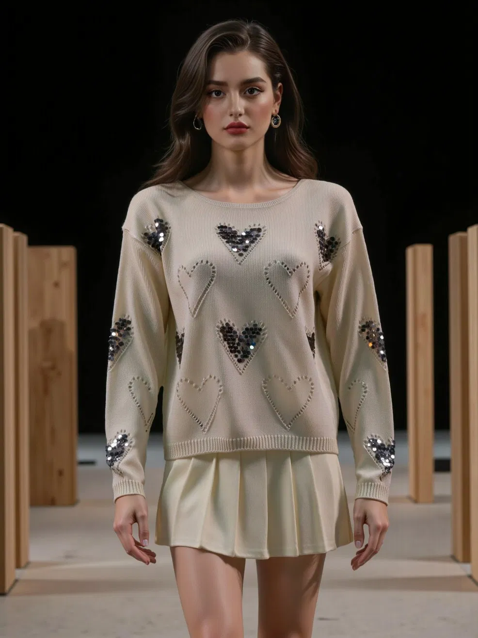 Vacation Woman Sweater Long Sleeve Sweater Lightweight and Breathable Custom Patterns From Source Manufacturer