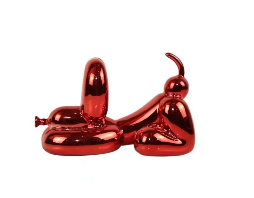 Wholesale Custom Design Chorme Finish Resin Christmas Balloon Dog Crafts