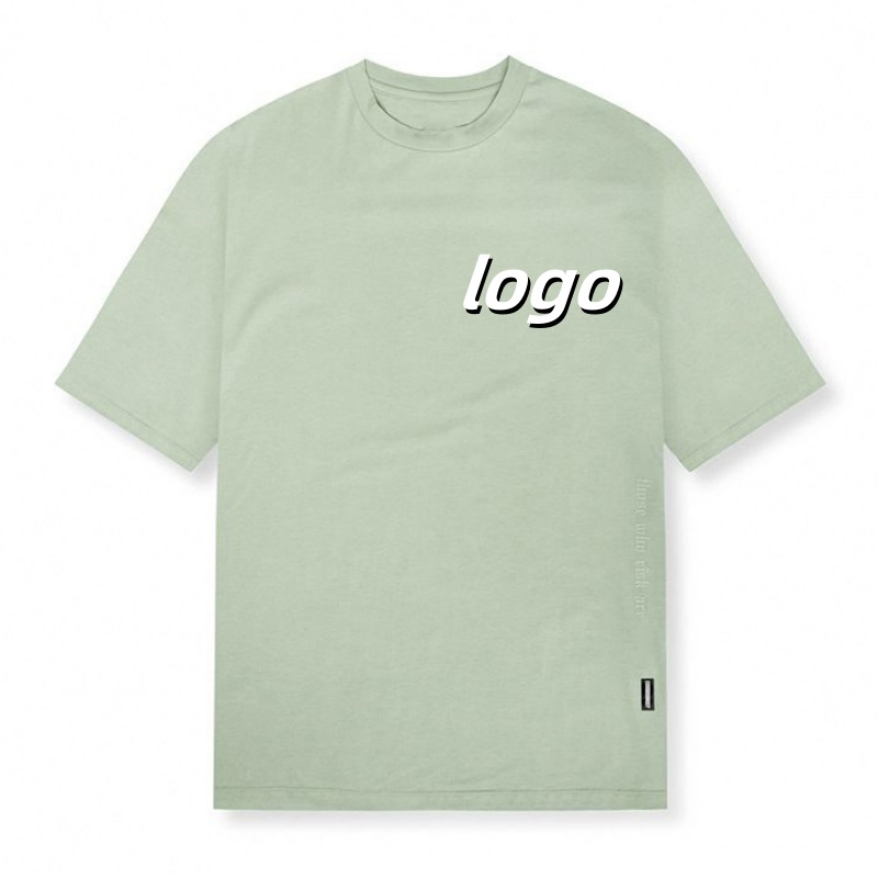 Custom Puff Printed Logo Short Sleeve Brand Streetwear T Shirt for Men