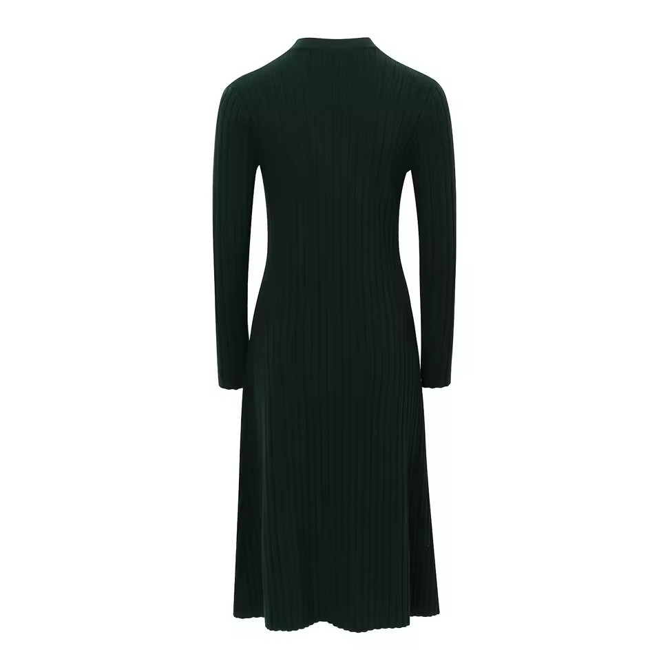 Clothing Manufacturer Companies Custom OEM Button Bodycon Pullover Knit Sweater Maxi Long Dresses Women Cloth Modest Wear 2026