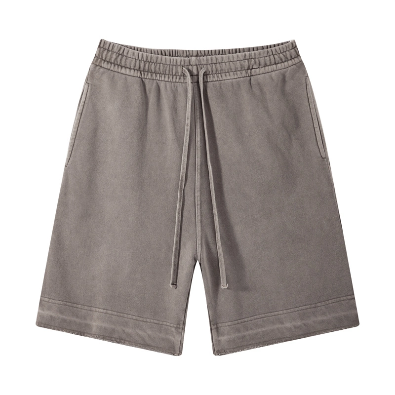 Custom Logo Men Summer Casual Running Knitted Fleece French Terry Jogger Cargo Snack Cotton Sweat Shorts