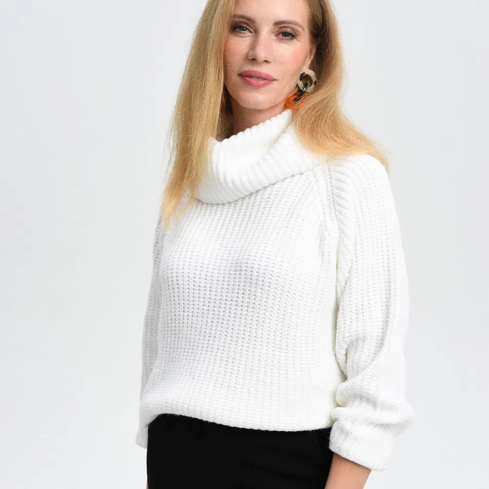 Custom Knitwear Manufacturer Cotton Knitted Pullover Casual Crew Neck Sweater Women Cashmere Wool Knit Sweater Top for Women