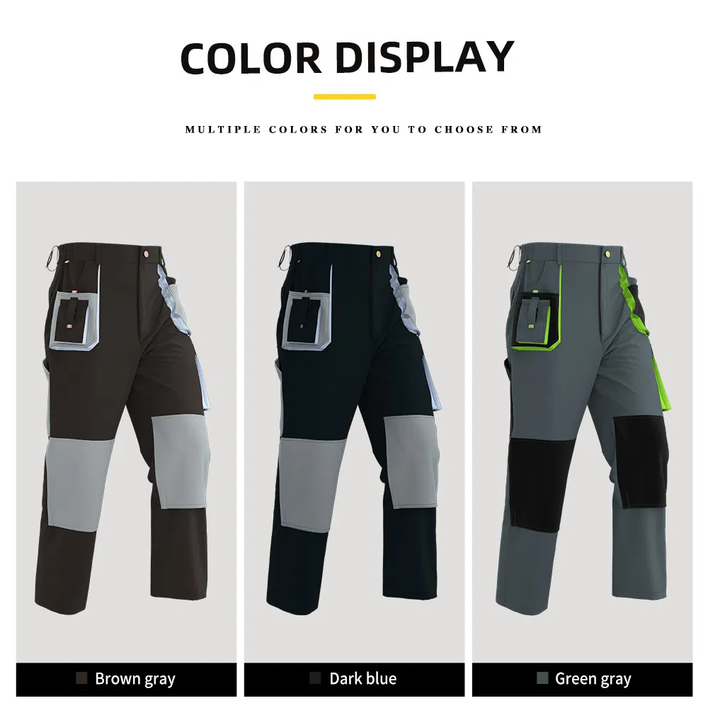 Men Work Pants Custom Multi Pockets Cargo Trousers Durable Work Pants