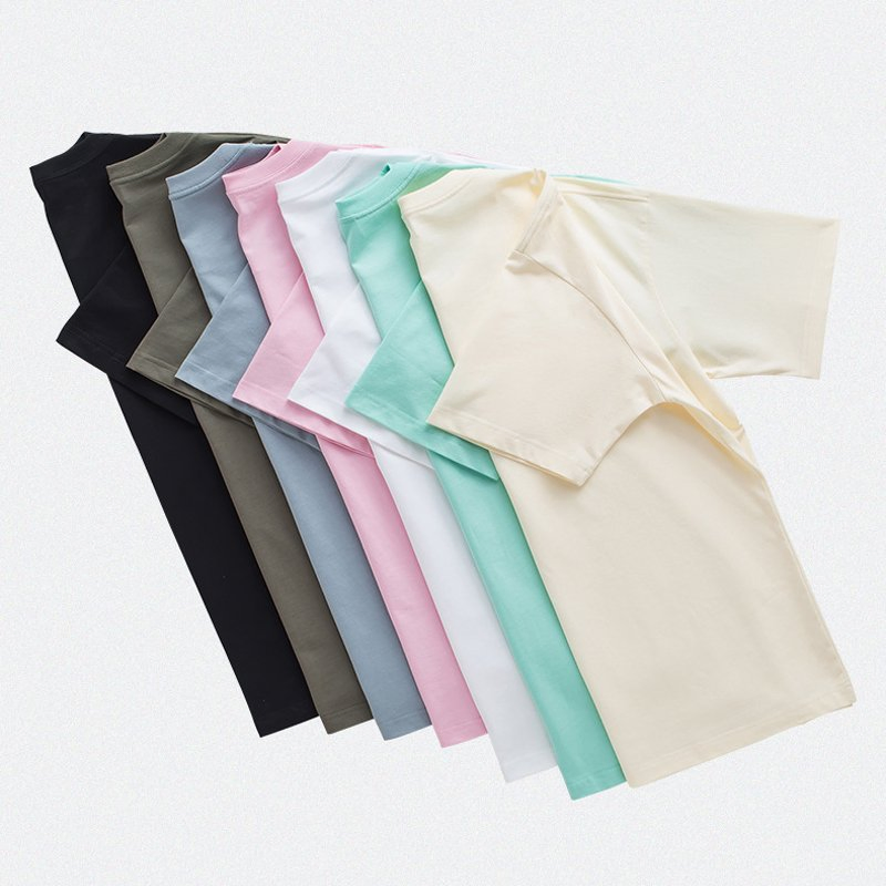 High Quality 220GSM 100% Cotton T Shirt Plain Custom Logo Wholesale Men Colorful Soft Cotton Shirt