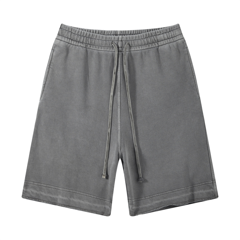 Custom Logo Men Summer Casual Running Knitted Fleece French Terry Jogger Cargo Snack Cotton Sweat Shorts