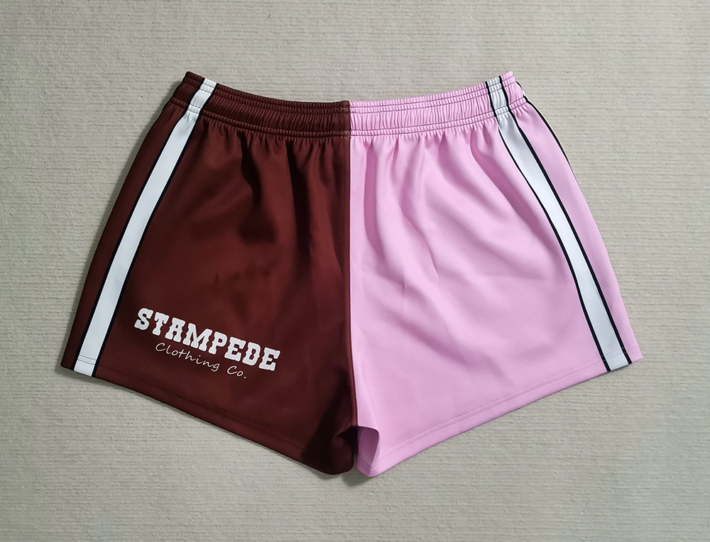 Custom Print Sublimation Wholesale Men Polyester Australia Hunting Fishing Outdoor Workout Running Sports Gym Zipper Zip Pocket Afl Rugby Football Footy Shorts