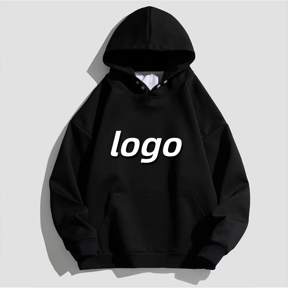 Wholesale Custom Private Label Heavyweight Oversized Cropped Classic Cotton Hoodie