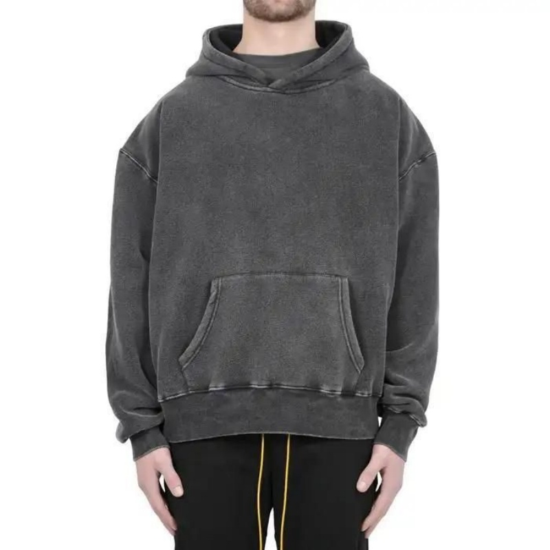 Clothing Manufacturers Custom Vintage Distressed Acid Washed Oversized Graphic Hoodie