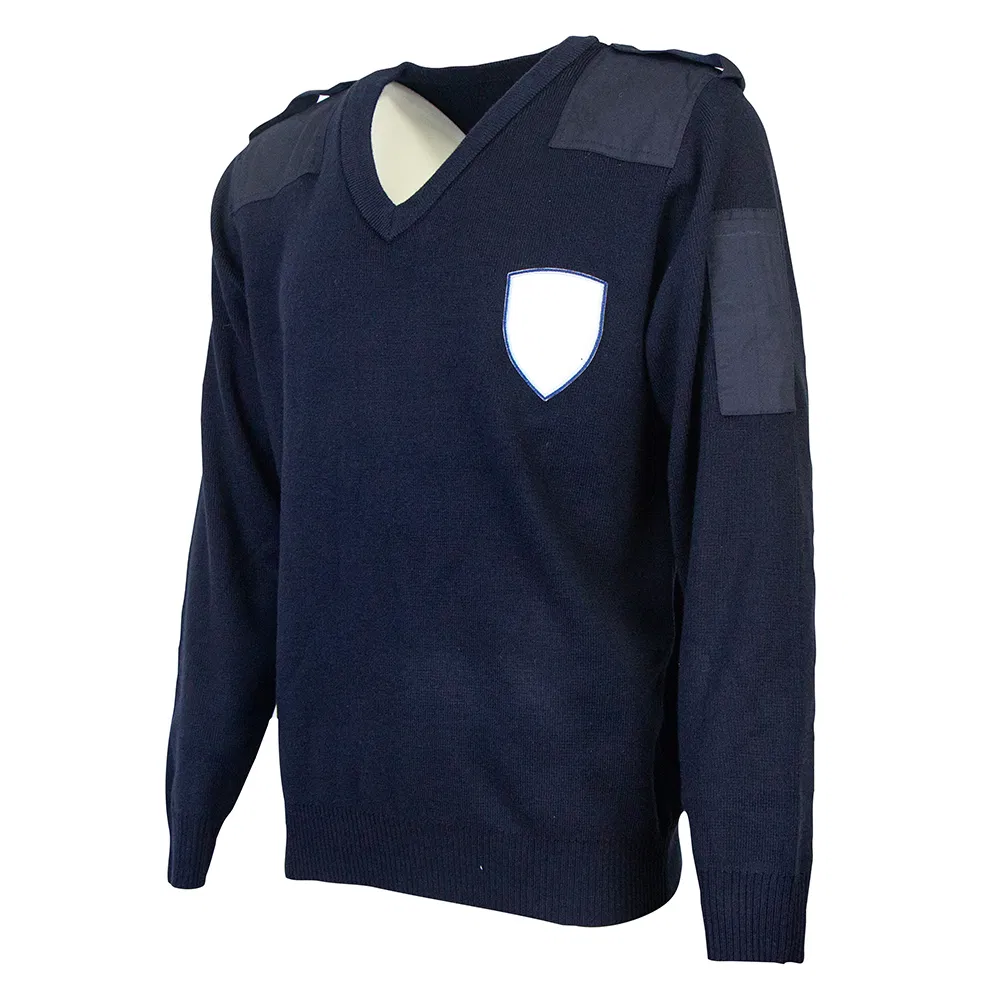 Premium Wool-Blend Security V-Neck Sweater Custom Professional Security Apparel Manufacturer in China Tactical Sweater