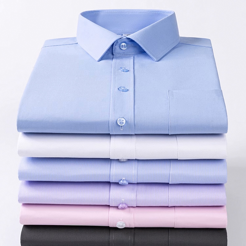 Custom White Work Luxury Business Dress Shirts Formal Men's Long Sleeve Slim-Fit Shirts for Men