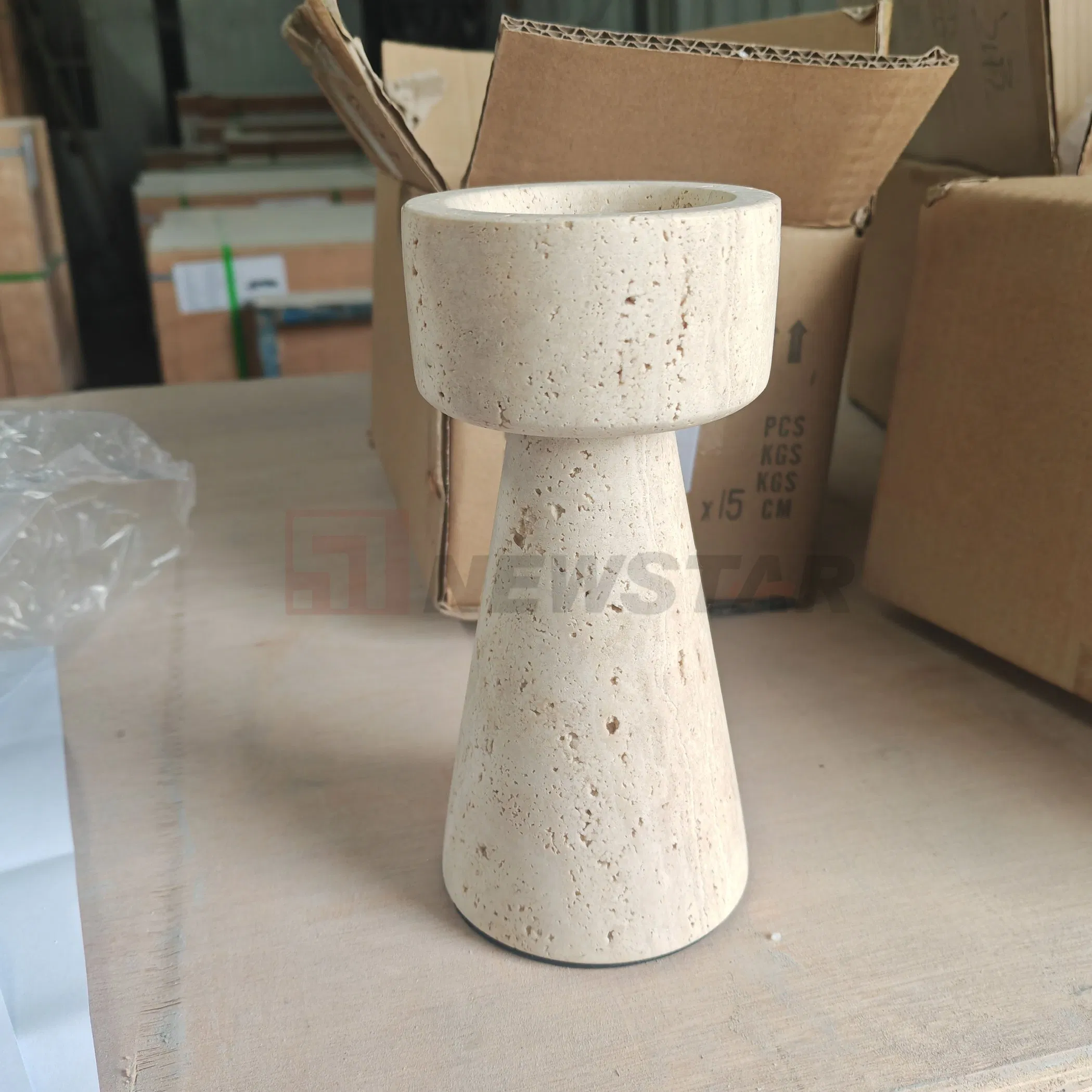 Modern Creative Design Custom Travertine Incense Burners Home Decor Natural Marble Craft