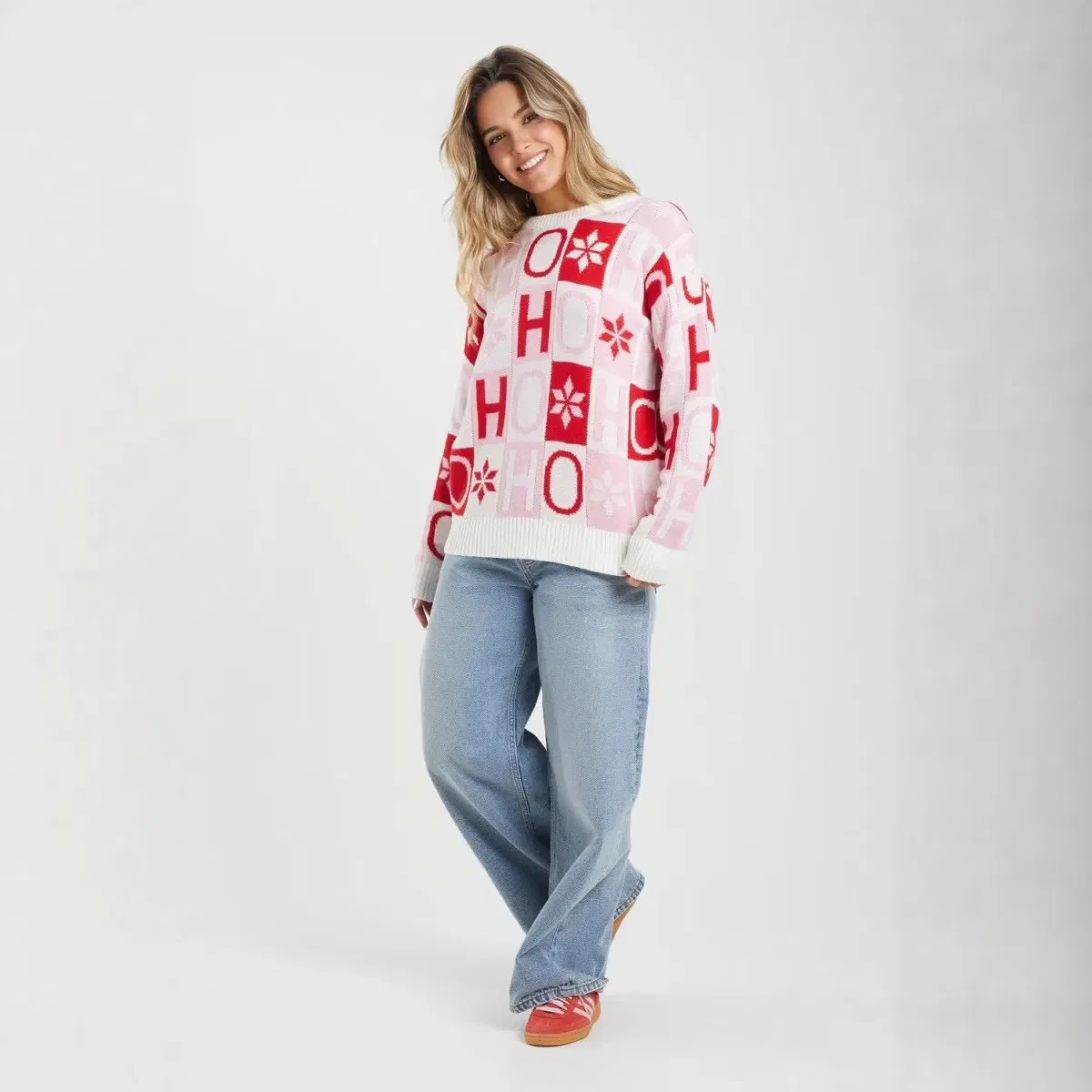 Fashion Autumn Winter Street Knit Custom Christmas Ladies Knitted Sweaters Women Jumper Sweater