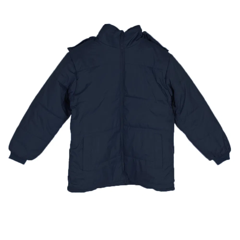 Custom Logo Men's Oversized Quilted Warm Winter Bubble Jacket with Cotton Padding