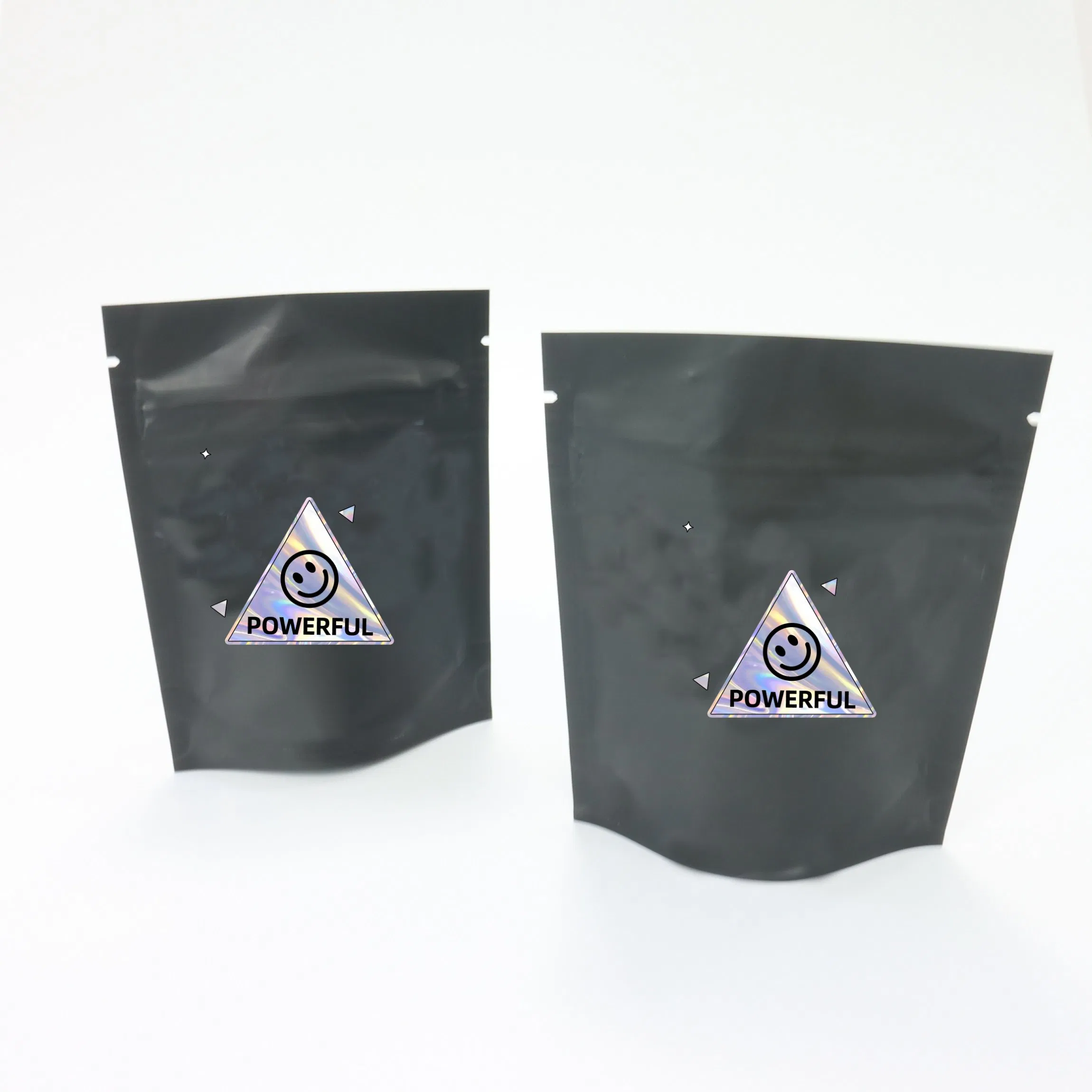 Child Resistant Proof Resist Zipper Ziplock Mylar Bag Holographic Custom Die Cut Shape Smell Proof 3.5g Food Grade Candy Edibles Packaging Package Custom OEM