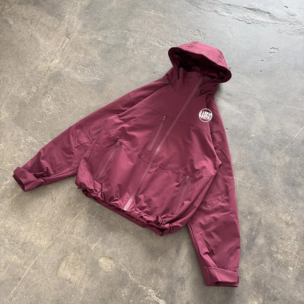 Manufacturer Custom Men's Sports Wear Outdoor Mask Zipper Windbreaker Nylon Track Jacket Hooded for Men