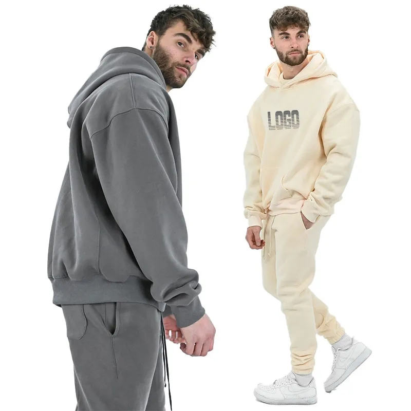 Unisex Custom Luxury Fleece Manufacturers Oversized Men 350GSM Cotton Pullover Drop Shoulder Thick Hoodies Heavy Weight Premium Hoodie No String Streetwear