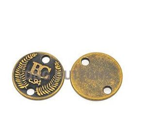 Garment Accessories Custom Antique Metal Logo Badges Plates Tag