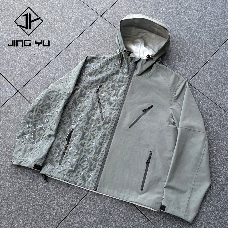 Manufacturer Custom Windproof Jackets Design Custom Outdoor Hiking Clothing Nylon Zipper Windbreaker Jackets Hoodie for Men