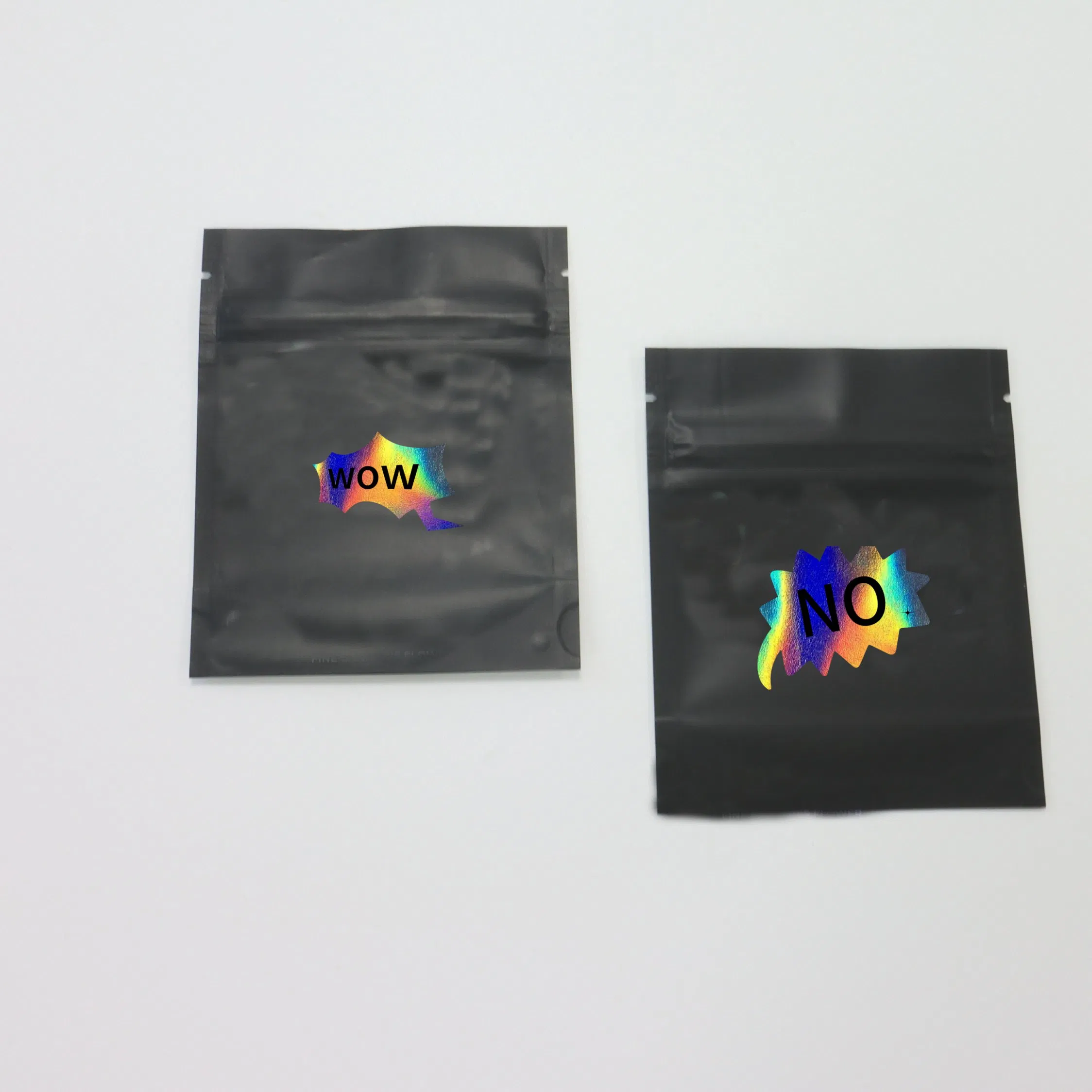 Child Resistant Proof Resist Zipper Ziplock Mylar Bag Holographic Custom Die Cut Shape Smell Proof 3.5g Food Grade Candy Edibles Packaging Package Custom OEM