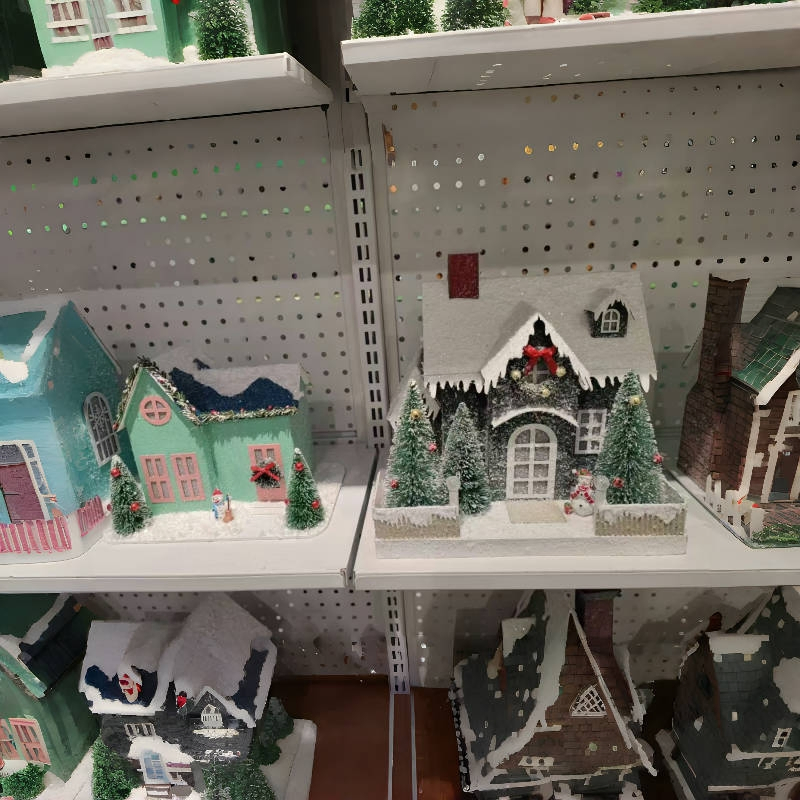 OEM Factory Design Custom Christmas Paper House Castle Villa Christmas Holiday Decorations Pure Handmade Crafts