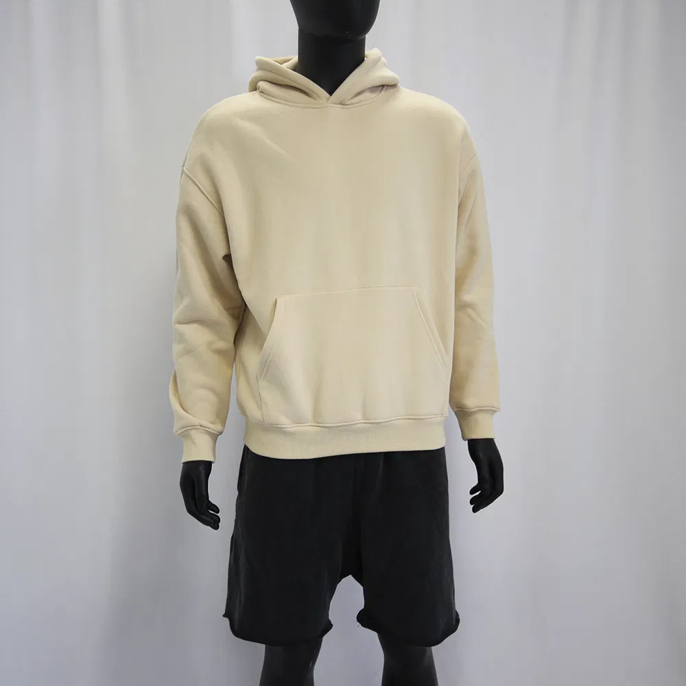 Custom Printing 460GSM Thick French Terry Heavyweight Oversize Cropped Boxy Men's Hoodie