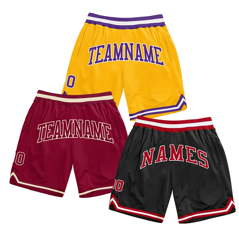 Factory Wholesale Custom Logo Throwback Basketball Shorts