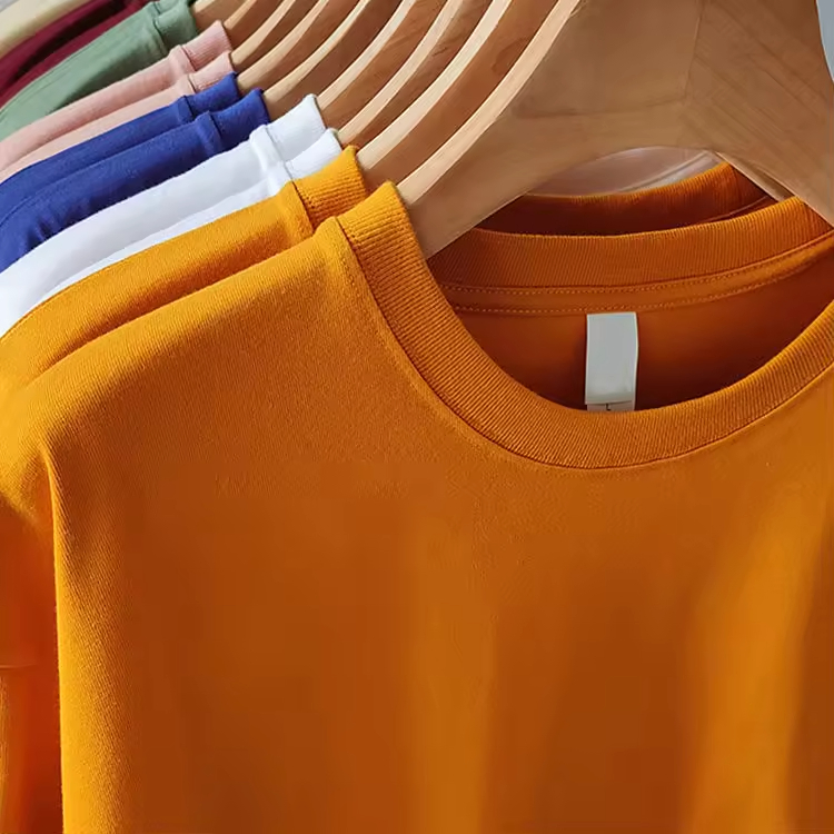 Custom Logo T Shirt High Quality Tshirt Clothing Tshirts Screen Print Oversized Heavy 280 Grams Plain Cotton Clothes