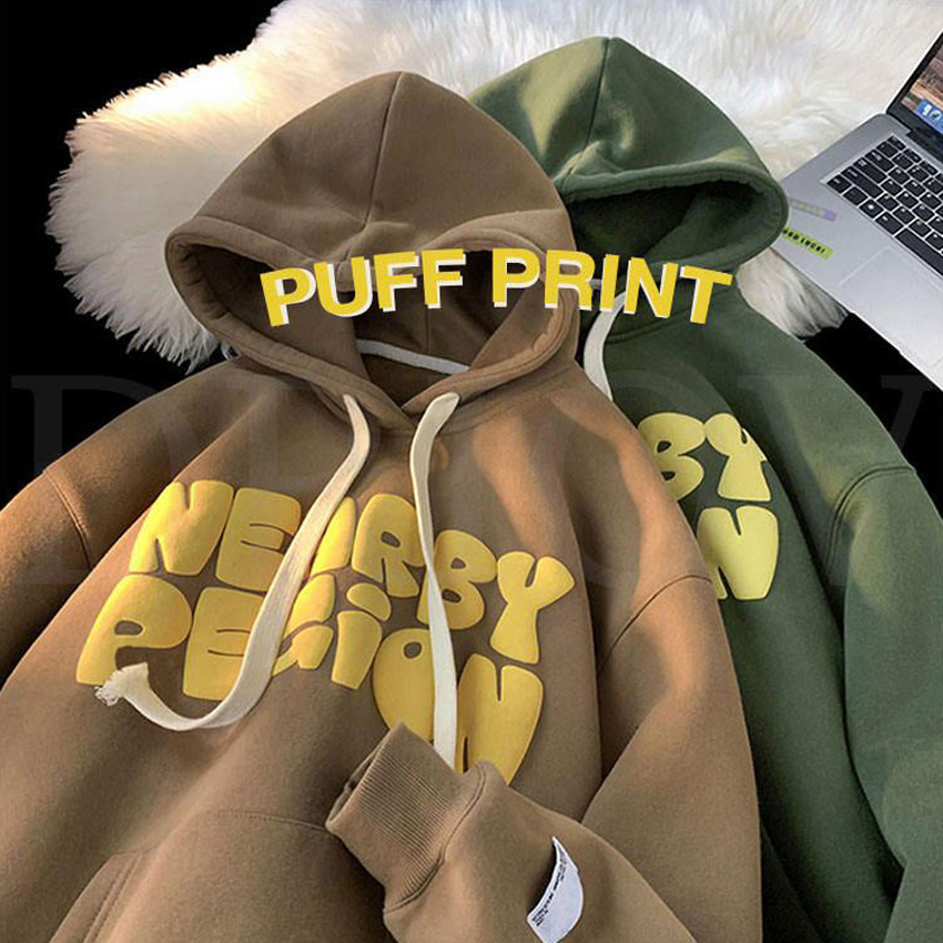 Custom Men's Hoodies Manufacturers 3D Foam Print Fleece Cotton Premium Hoodies Oversized Design Puff Print Clothing Hoodie Unisex