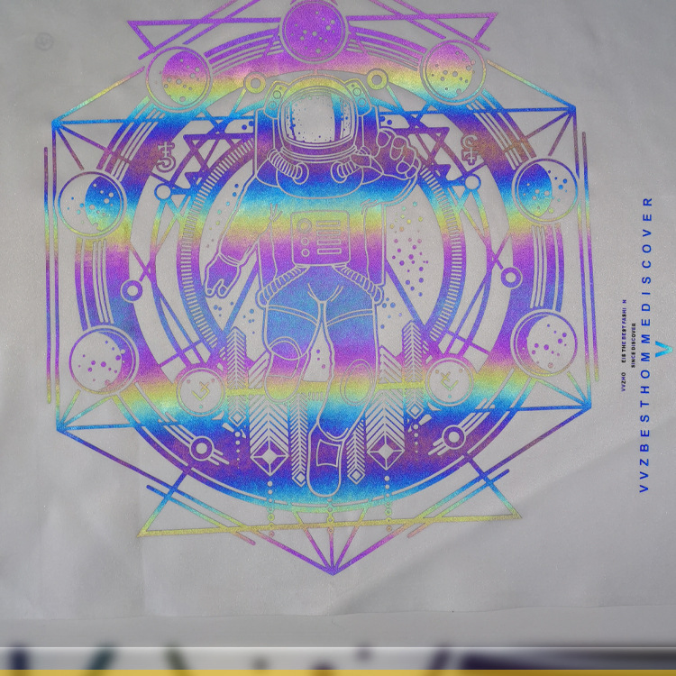 Custom Reflective Shirt Logo Iron on Screen Print Heat Transfer Sticker Wholesale Reflective Label