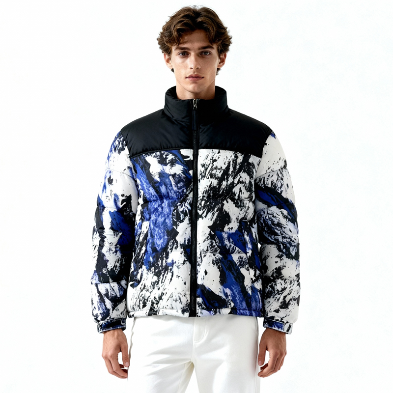 Custom Men Printed Winter Warm Cotton Jacket Wholesale Coat Manufacturer