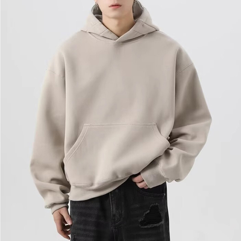 1000 GSM Blank Hoodies Manufacturers Custom Cotton Drop Shoulder Plain Black Hoodie Heavyweight Oversized Hoodie for Men
