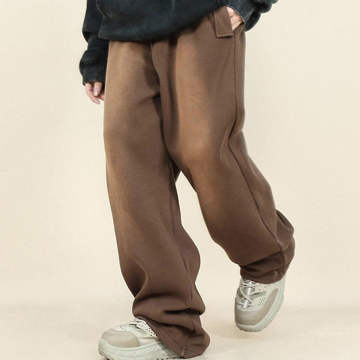 Manufacturers Custom Streetwear Acid Wash Sweat Pants Men Sunfaded Sweatpants