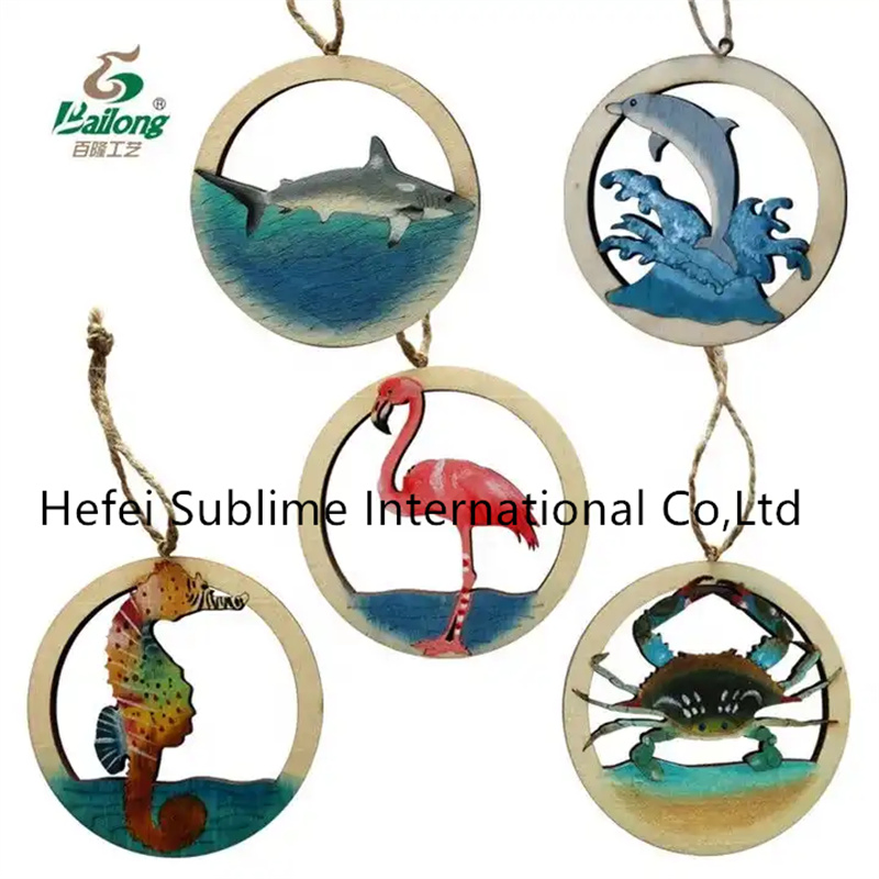 Custom Design Plywood Craft Home Decor Laser Cut Wood Pendant Gift